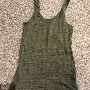 Olive Green Textured Tank Top